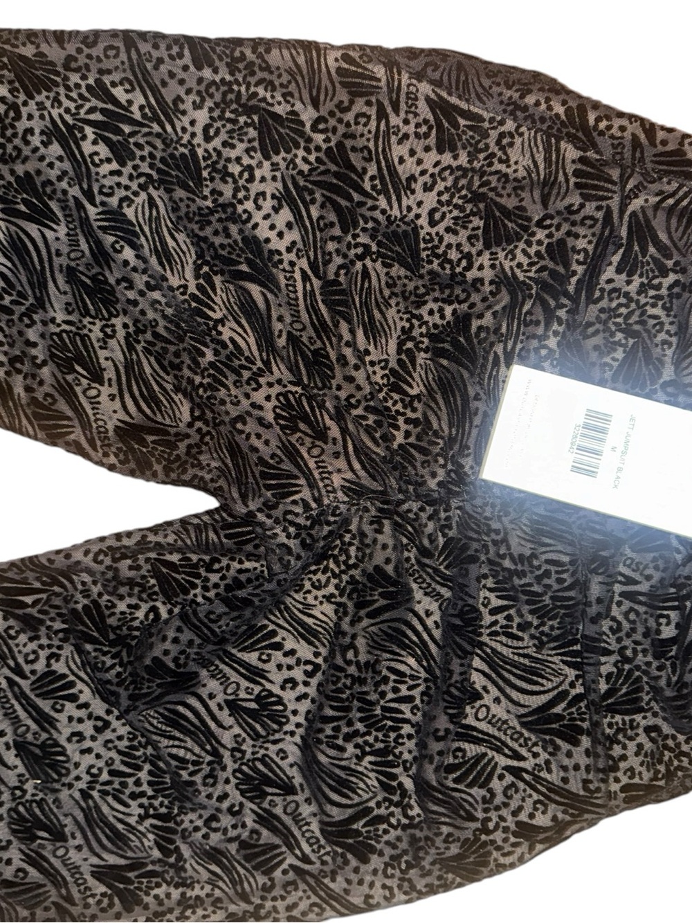 Open-Back Black Lace-Up Wide-Leg Jumpsuit - Picture 12 of 16
